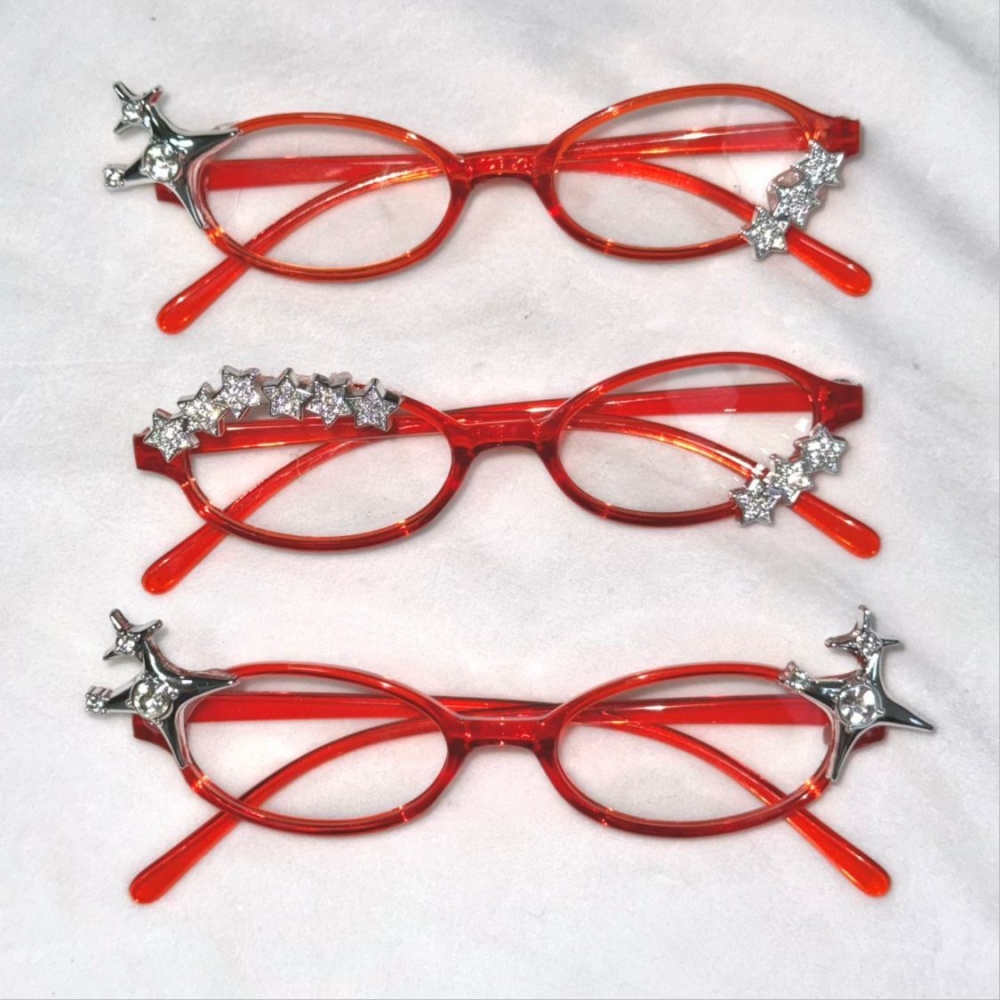 Women'S Fashion Eyewear - Y2Kスターラインストーンキャットアイ装飾メガネ ゴシック スウィート コスプレ パーティー ファッション