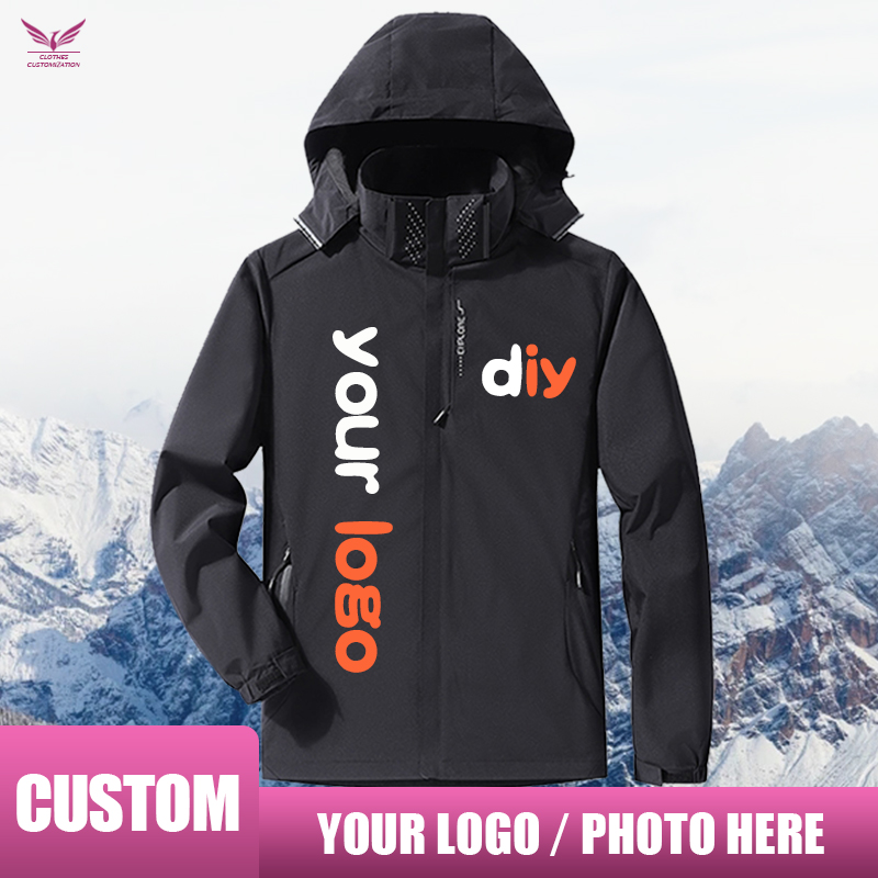 Women'S Fashion Hoodie - アウトドアファッション 防水スポーツジャケット 個性カスタマイズ 男性用防風コート DIYハイキングフーディー チーム用ロゴカスタム