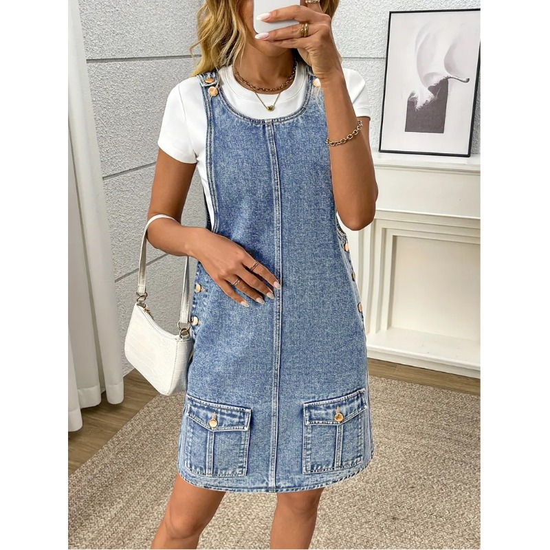 Women'S Fashion Overalls - 2026年夏 レディース Y2K 韓国風 ヴィンテージ デニム