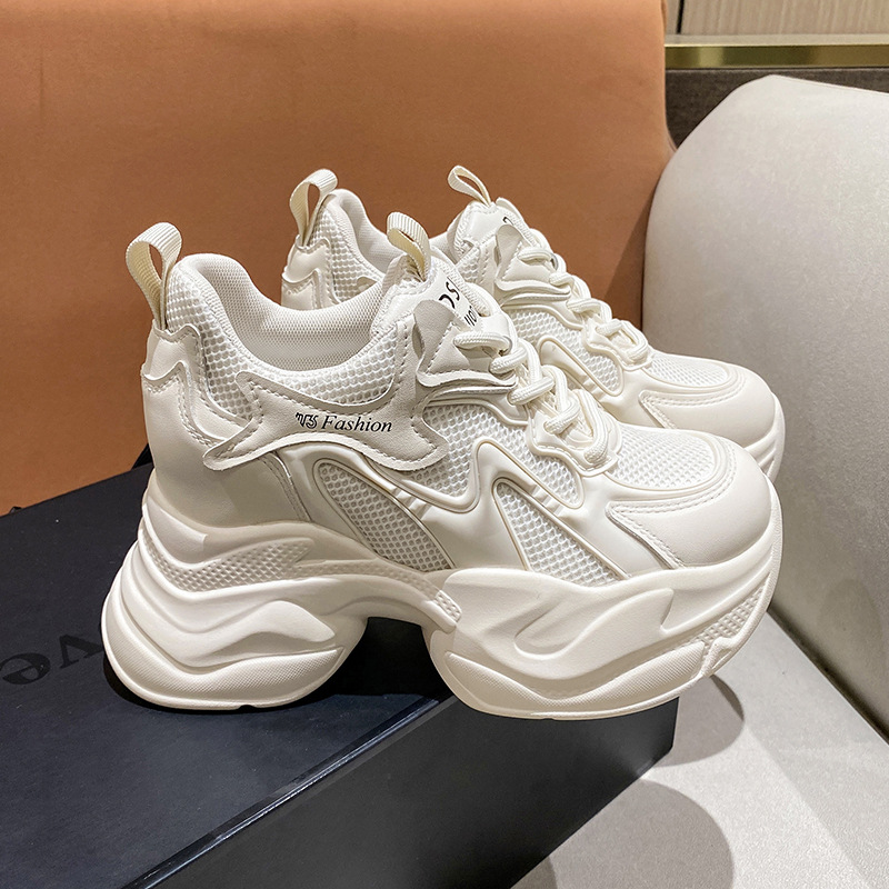 Sneakers Fashion Women - 女性用身長アップスニーカー 春夏新作 厚底シューズ レディース おしゃれで多用途な通気性のあるカジュアルシューズ