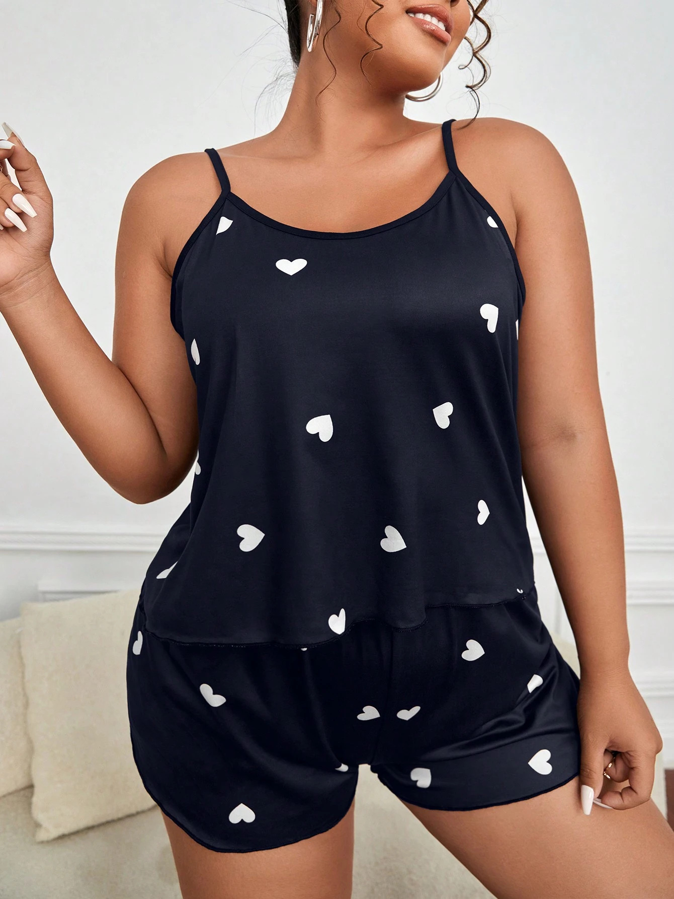 Trend Women Fashion - 2 ピースパジャマセット女性用パジャマクロップトップ + ショーツスーツ女性ルーズラウンジウェアホーム服プラスサイズ 5XL
