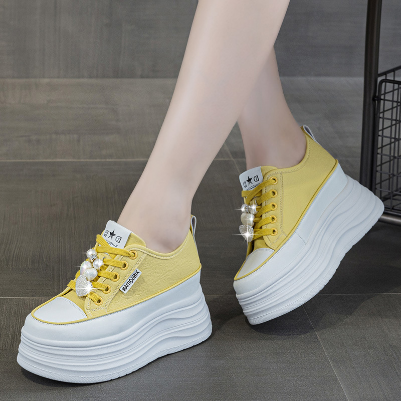 Sneakers Fashion Women - 秋のレディース9CM身長アップシューズ、普段使いの厚底ファッショナブルシューズ、快適なスニーカーとレジャーシューズ