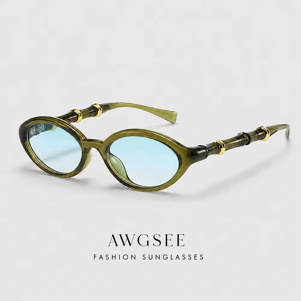 Women'S Fashion Eyewear - 新作ラグジュアリーデザイナーオーバルサングラス レディース レトロ UVカット ファッションサングラス