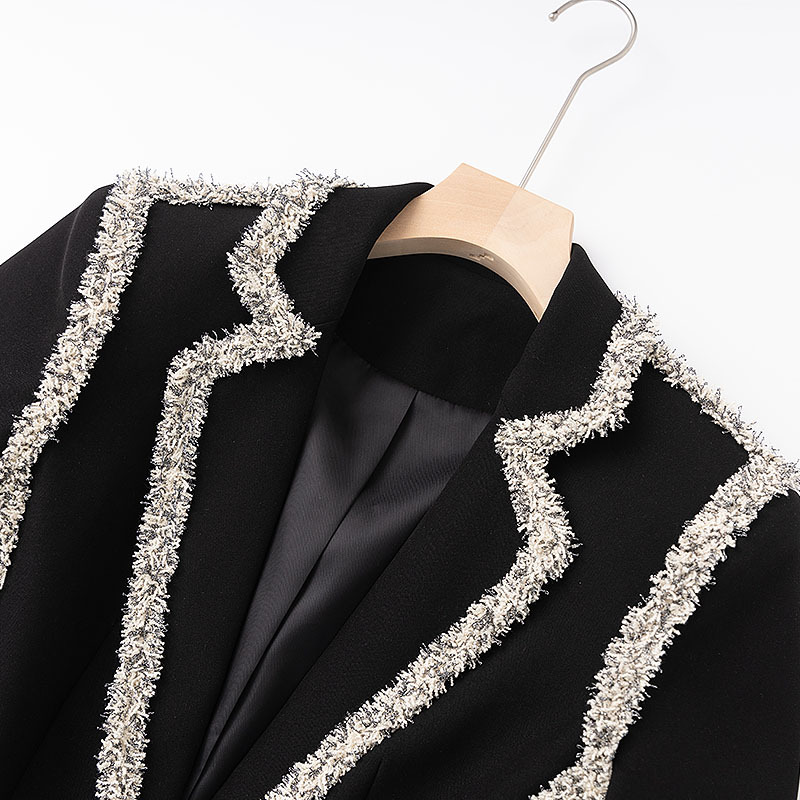 Velvet Blazer Women - 秋冬ベルベットスーツジャケットハーフスカートツイードスプライシングハイエンドオールマッチエレガントレディースセットブレザーアウターウェアトラフ2025