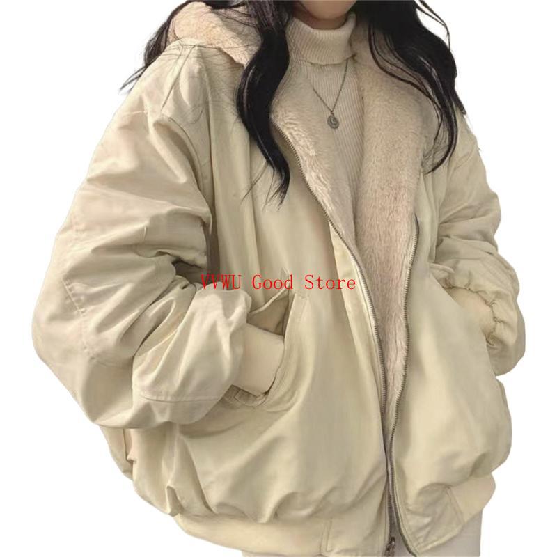 女性用リバーシブルウォームフェイクファーズコートフード付きフ - Sherpa Coat Women のレビューと価格