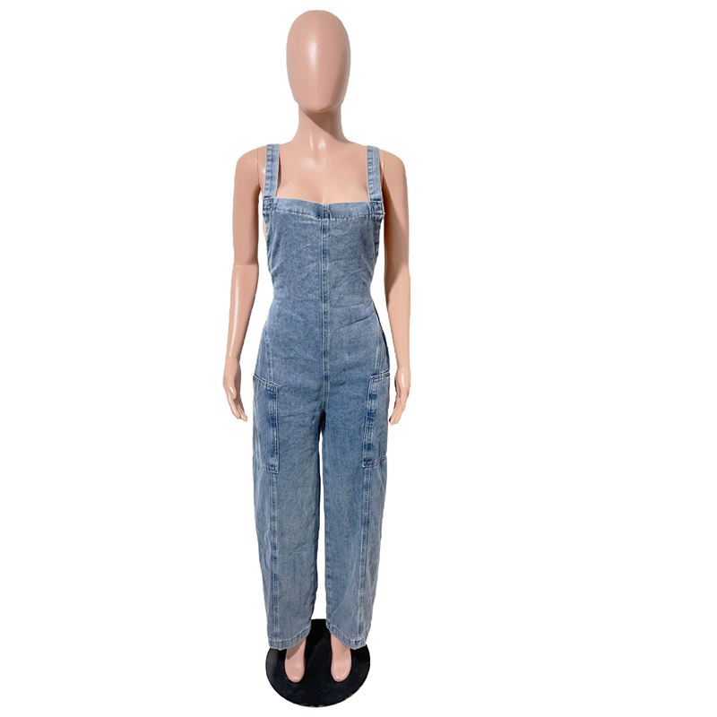 Slergiri ストリートウェアウォッシュデニムオーバーオ - Women'S Fashion Overalls のレビューと価格