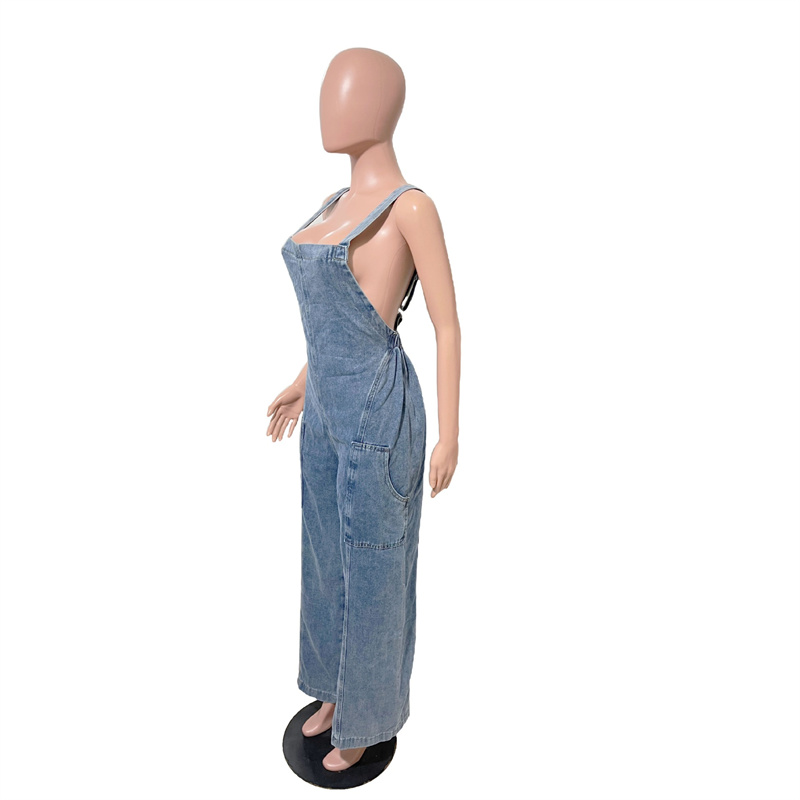 Slergiri ストリートウェアウォッシュデニムオーバーオ - Women'S Fashion Overalls のレビューと価格
