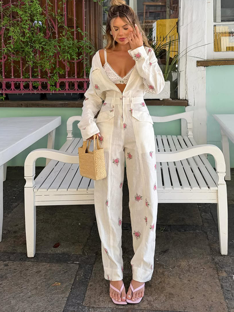 2026 秋エレガントなプリント女性のジャンプスーツファッシ - Women'S Fashion Overalls のレビューと価格