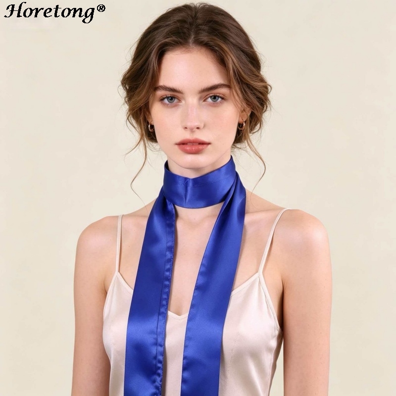 ホレトン2026新作190cmエクストラロングサテンスカーフ - Women Fashion Necktie のレビューと価格