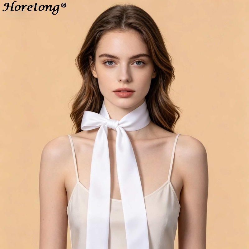 ホレトン2026新作190cmエクストラロングサテンスカーフ - Women Fashion Necktie のレビューと価格