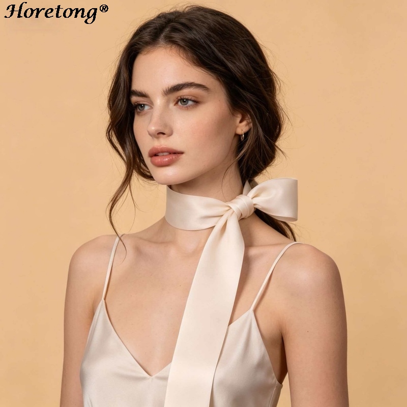 ホレトン2026新作190cmエクストラロングサテンスカーフ - Women Fashion Necktie のレビューと価格