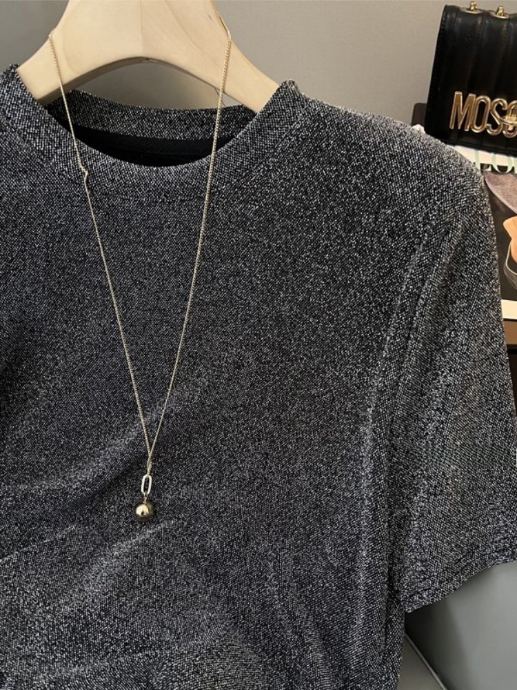 プラスサイズの韓国スタイル半袖Tシャツ、ルーズフィット、薄手 - Women Fashion Over The Years のレビューと価格