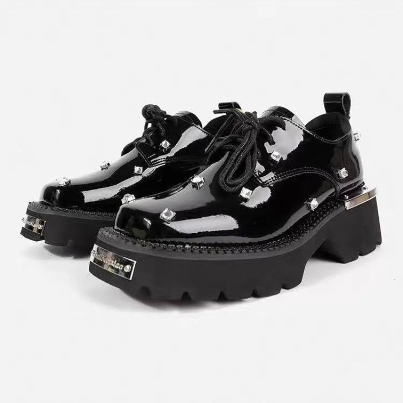 女性ローファークリスタルプラットフォーム分厚いメアリージェー - Sneakers Fashion Women のレビューと価格