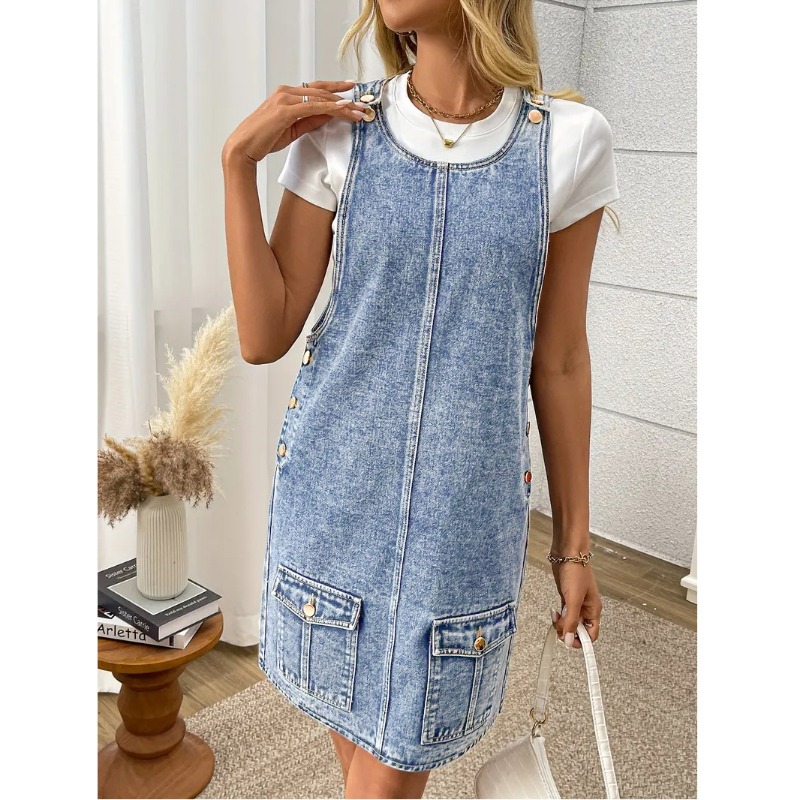 2026年夏新作 アメリカンデニム ピナフォアワンピース Y - Women'S Fashion Overalls のレビューと価格