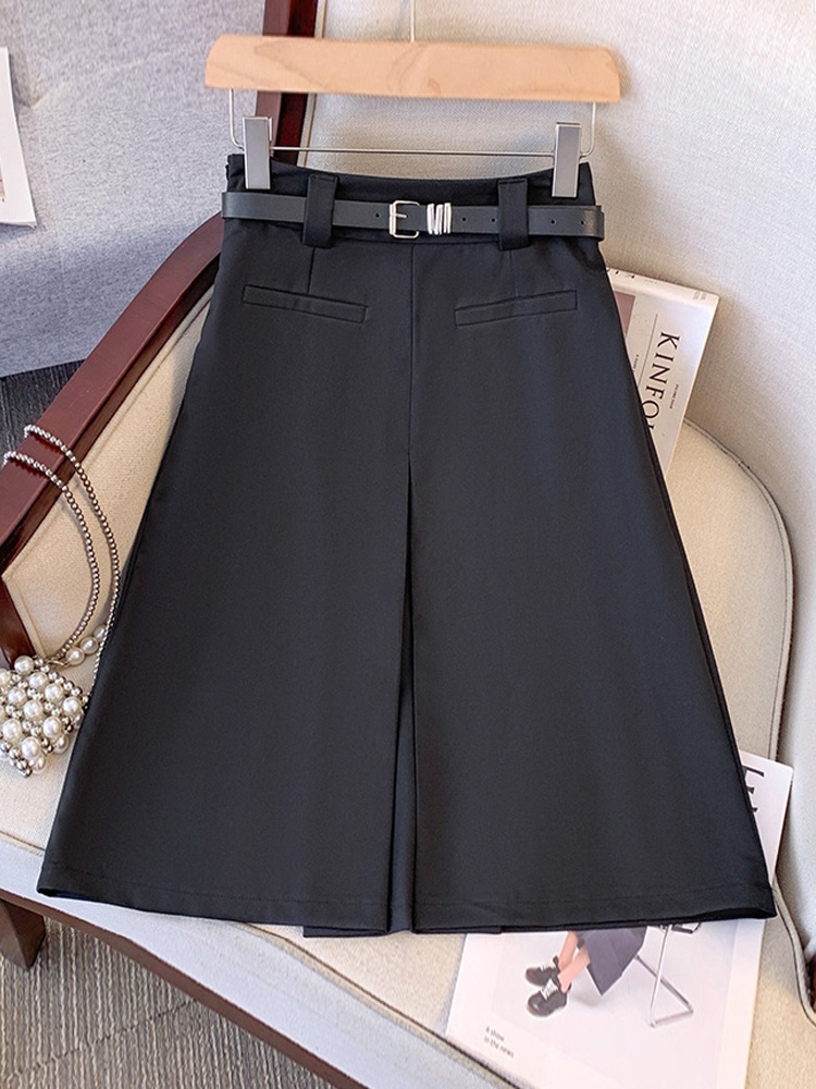 グレースーツハーフスカート女性の春秋ハイウエストミディカジュ - A-Line Skirt Midi のレビューと価格