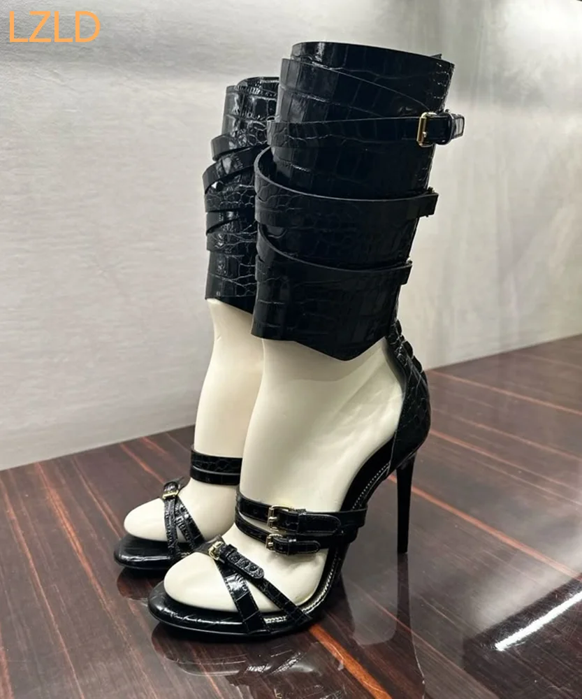 黒のセクシーなキャットウォークの女性のサンダル 2025 新 - Women'S Fashion Belts のレビューと価格