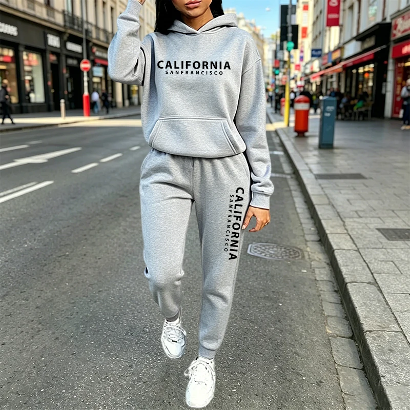 都会的なカジュアルファッション フーディジョガースーツ 秋冬 - Women Fashion Outfits のレビューと価格
