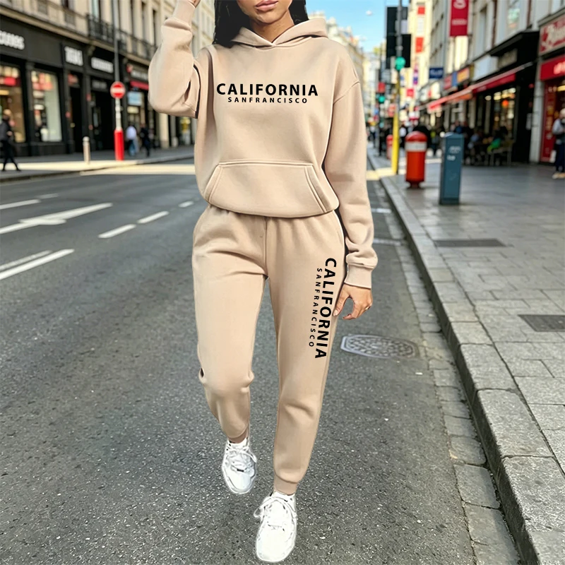 都会的なカジュアルファッション フーディジョガースーツ 秋冬 - Women Fashion Outfits のレビューと価格