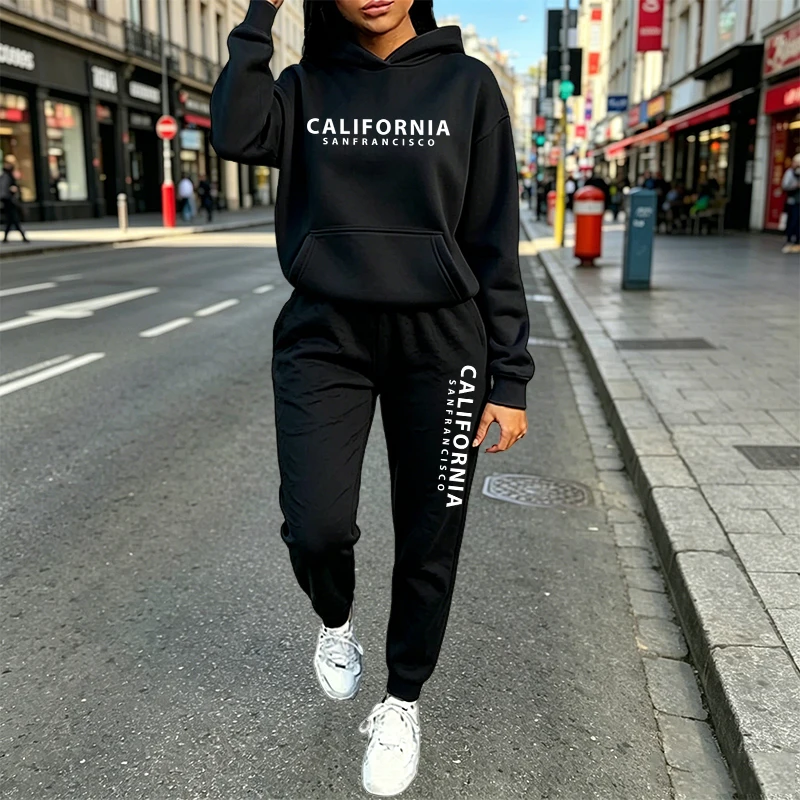 都会的なカジュアルファッション フーディジョガースーツ 秋冬 - Women Fashion Outfits のレビューと価格