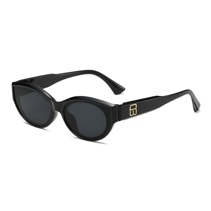 女性レトロキャットアイサングラス小さなオーバルシェード UV - Women'S Fashion Eyewear のレビューと価格