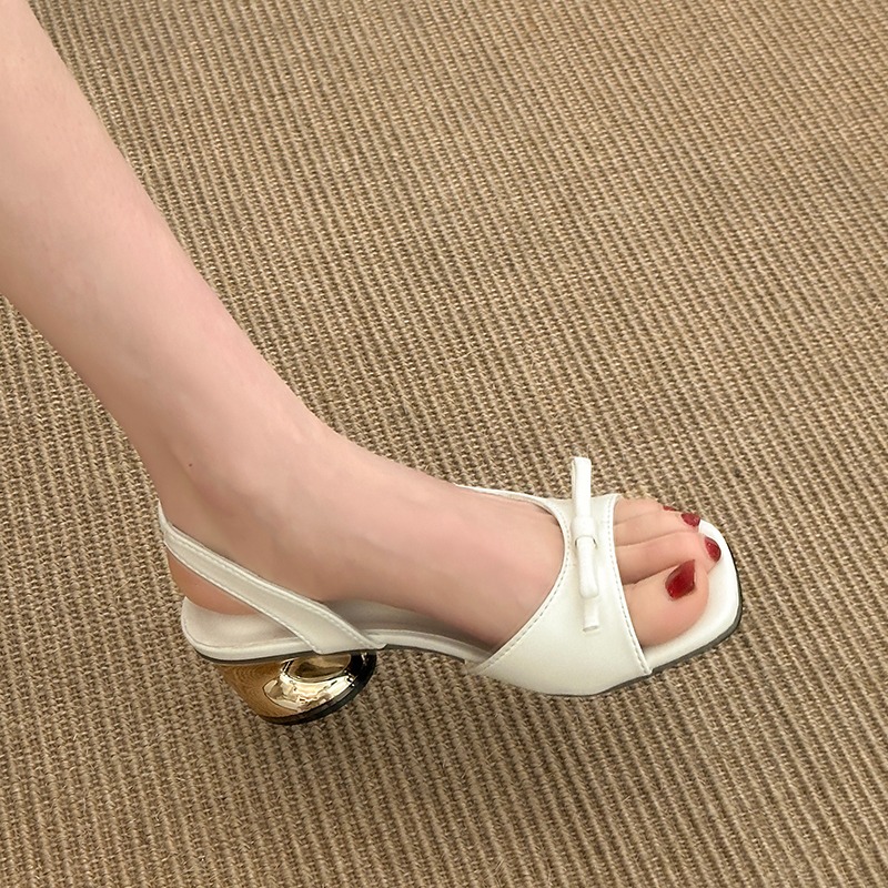 ファッショナブルなハイヒール、夏用のボウフロントオープントゥ - Women Fashion Korean のレビューと価格