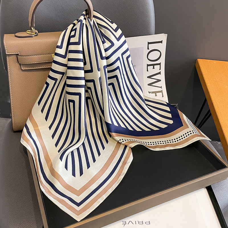 女性用シルクスカーフ,スクエア,ラグジュアリーブランド,ピュ - Women Fashion Necktie のレビューと価格