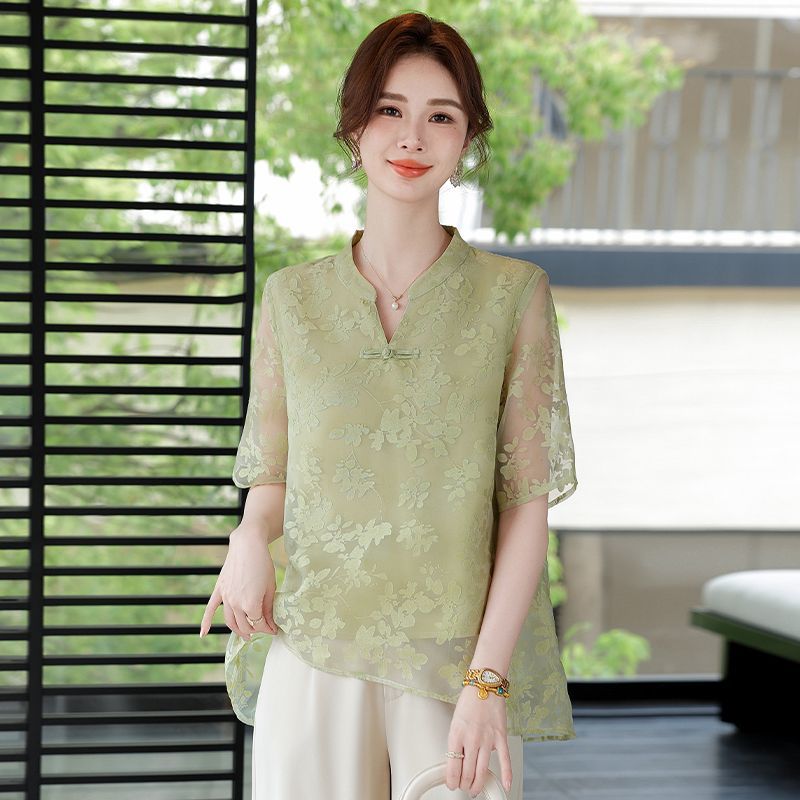 夏のファッショナブルなルーズフィット半袖Tシャツ、中高年女性 - Women Fashion Over The Years のレビューと価格