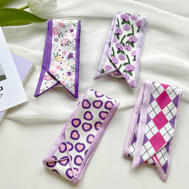 新作高級ナローショートレディースシルクスカーフヘアストリップ - Women Fashion Necktie のレビューと価格