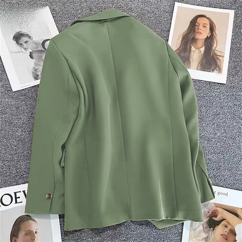 グリーンスーツジャケット女性のファッショナブルなシングルボタ - Velvet Blazer Women のレビューと価格