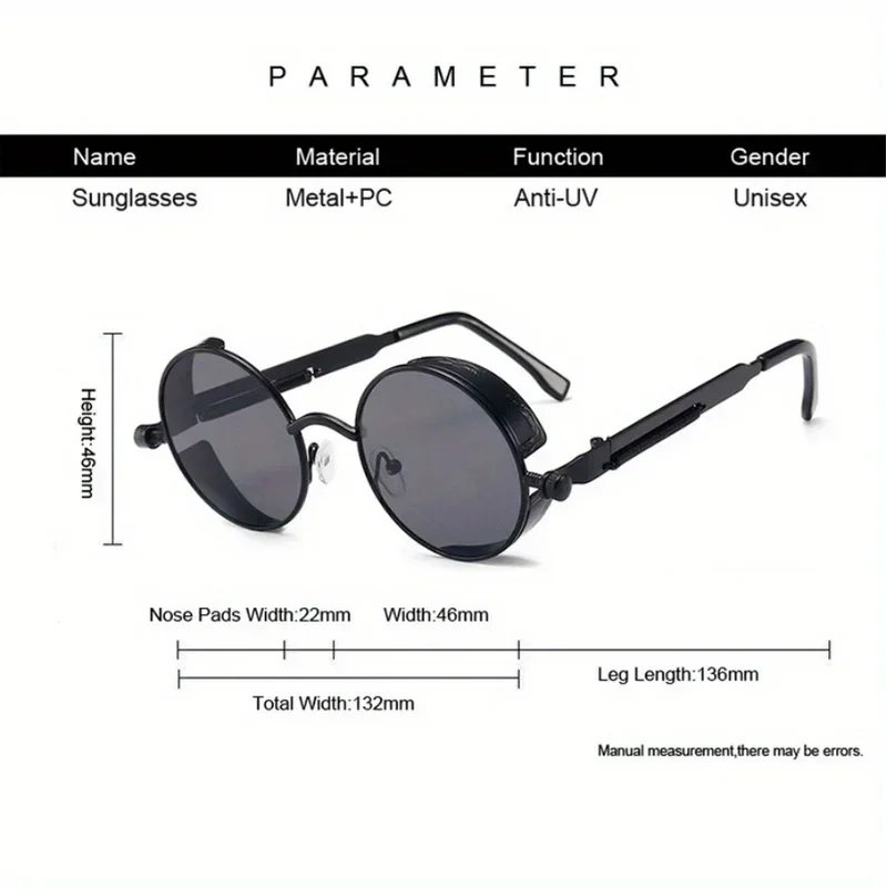 クラシックなスチームパンクサングラス男性と女性用レトロラウン - Women'S Fashion Eyewear のレビューと価格