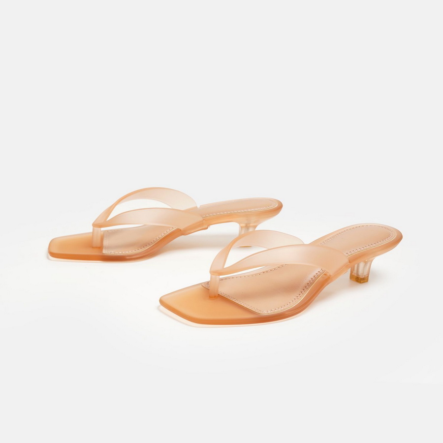 韓国製ミュートトーンオリーブグリーンPVC素材のトングサンダ - Women Fashion Korean のレビューと価格