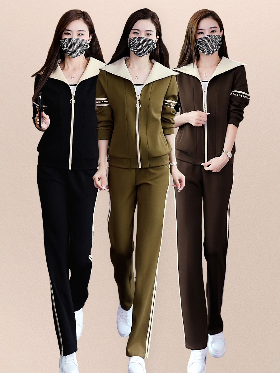 女性用スリムジッパースポーツセット カジュアルでおしゃれなア - Women Fashion Over The Years のレビューと価格
