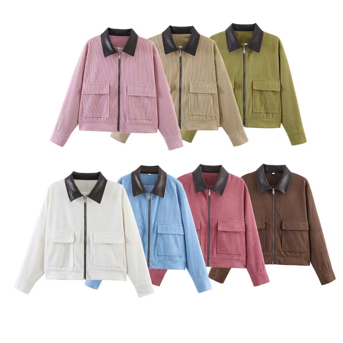 Suninbox レトロ ピンク クロップド コーデュロイ  - Sherpa Coat Women のレビューと価格
