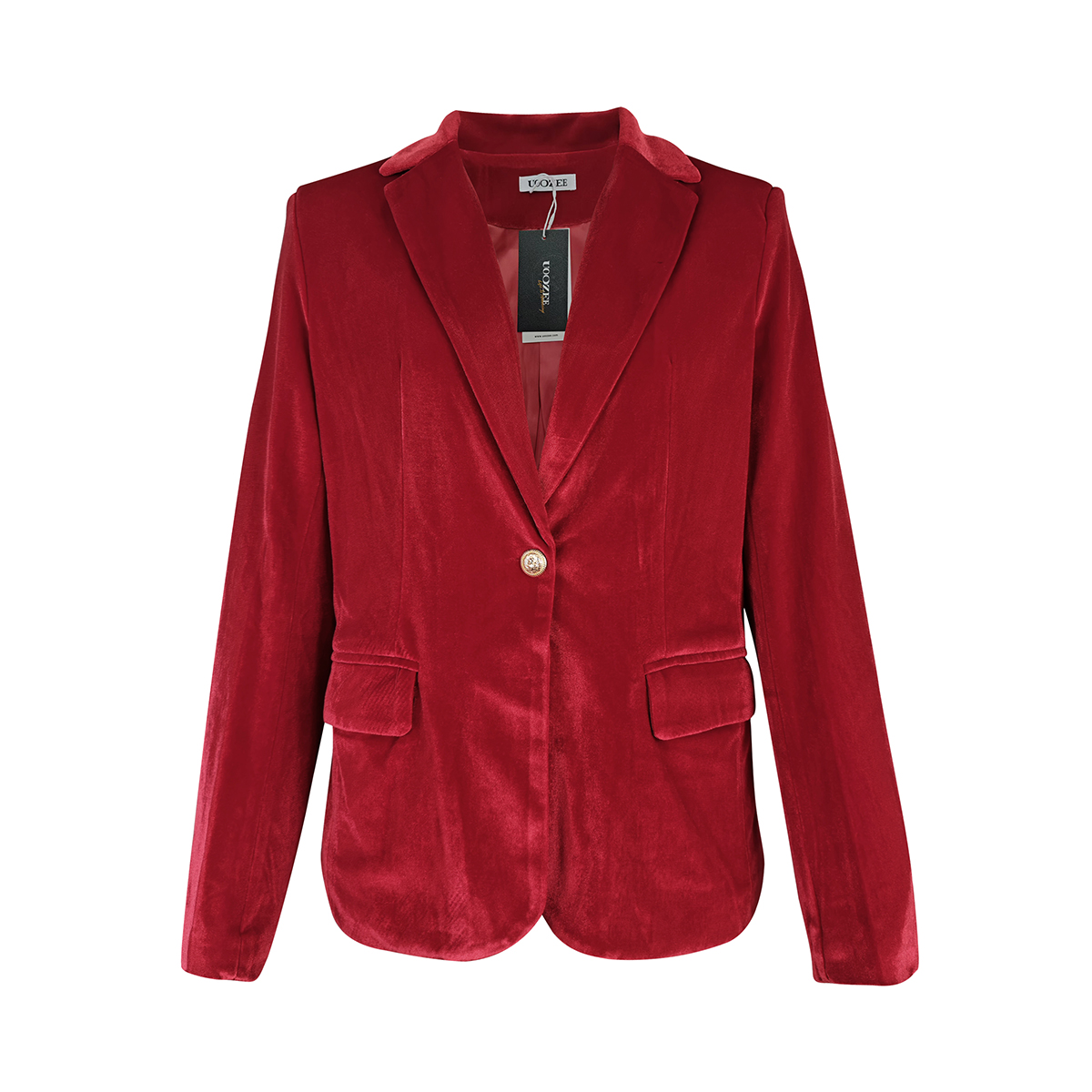 2026年秋新作 シングルゴールドボタン ベルベットブレザー - Velvet Blazer Women のレビューと価格