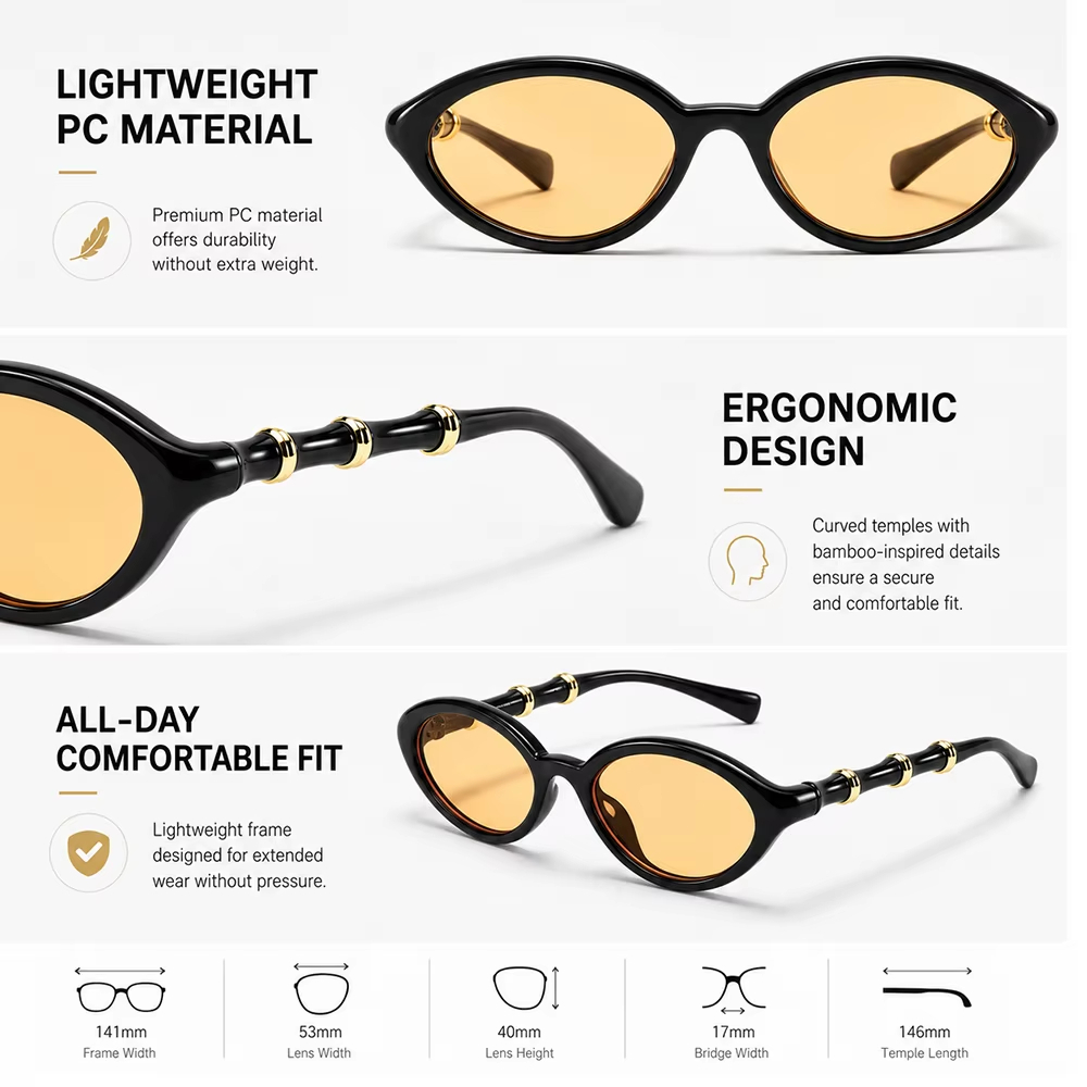 新作ラグジュアリーデザイナーオーバルサングラス レディース  - Women'S Fashion Eyewear のレビューと価格