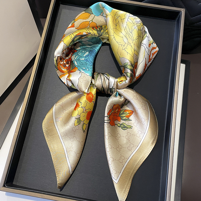 女性用シルクプリントのデザインスカーフ,ネクタイ,ハンドバッ - Women Fashion Necktie のレビューと価格
