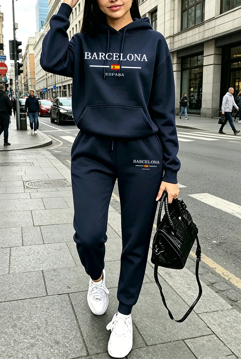 ファッションレディーストラックスーツプリントカジュアルフーデ - Women'S Fashion Hoodie のレビューと価格