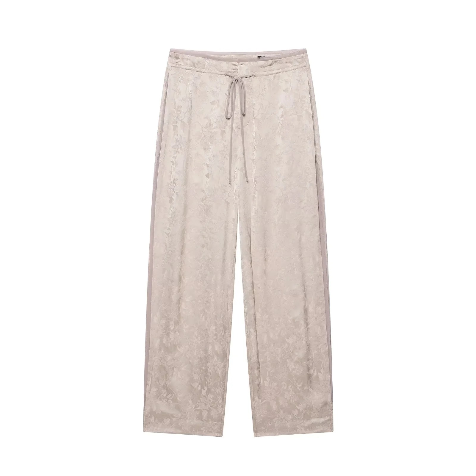 女性用花柄サテンツーピースセット Vネックフロッグボタン着物 - Wide Leg Palazzo Pants のレビューと価格
