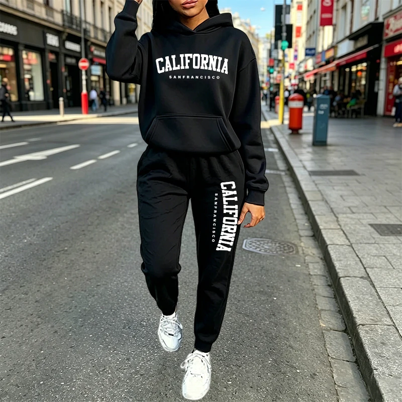 都会的なカジュアルファッション フーディジョガースーツ 秋冬 - Women Fashion Outfits のレビューと価格