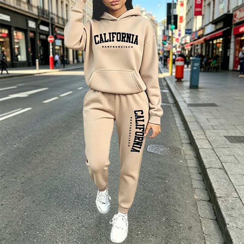 都会的なカジュアルファッション フーディジョガースーツ 秋冬 - Women Fashion Outfits のレビューと価格