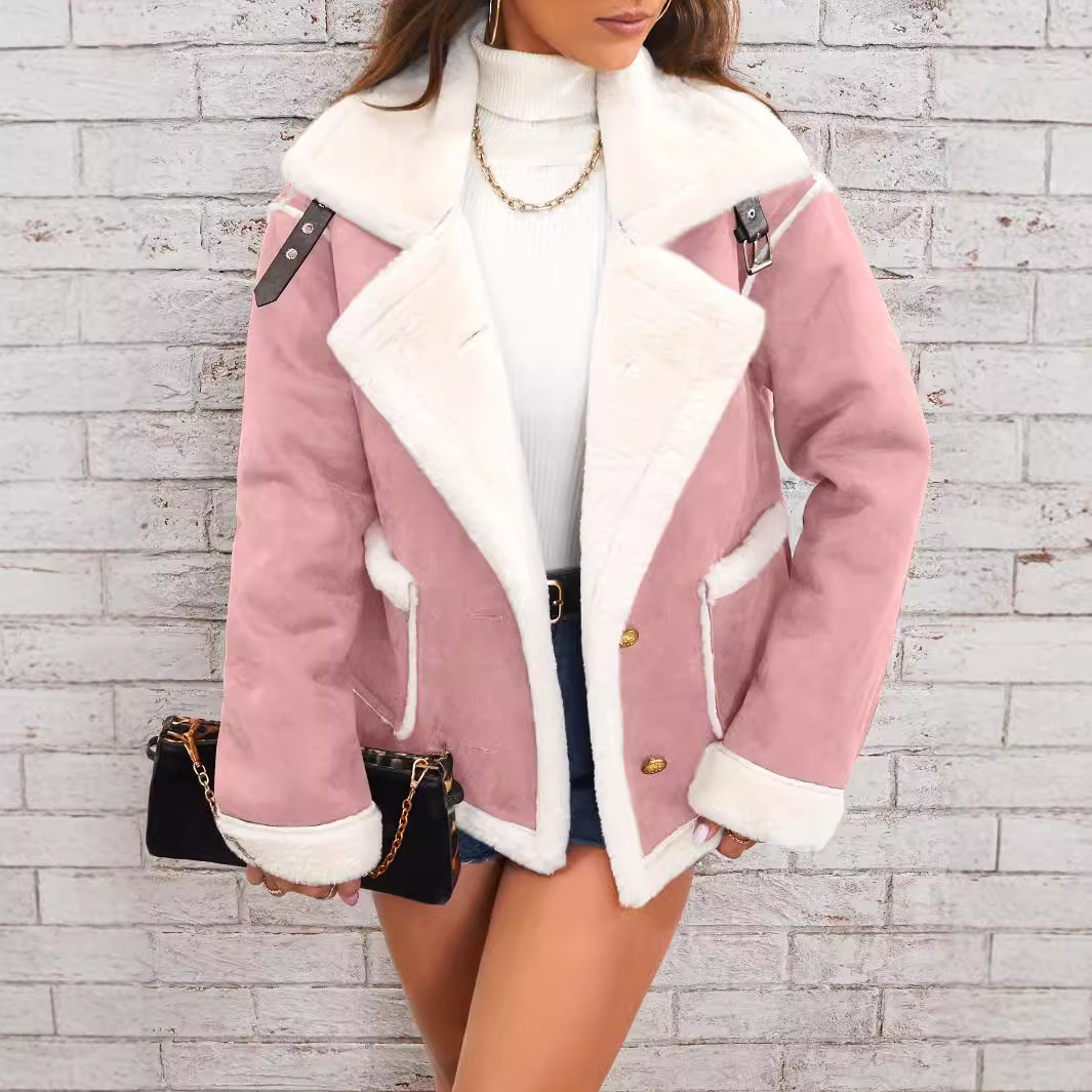 レディース シアリングジャケット カジュアル ショートコート - Sherpa Coat Women のレビューと価格