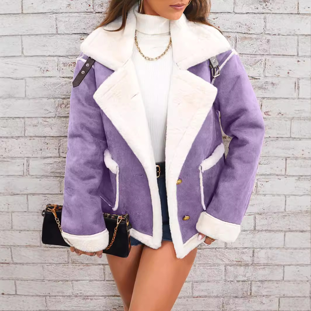 レディース シアリングジャケット カジュアル ショートコート - Sherpa Coat Women のレビューと価格