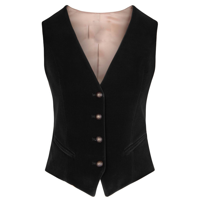 女性のベルベットベスト V ネック 4 ボタン ビジネス ス - Velvet Blazer Women のレビューと価格
