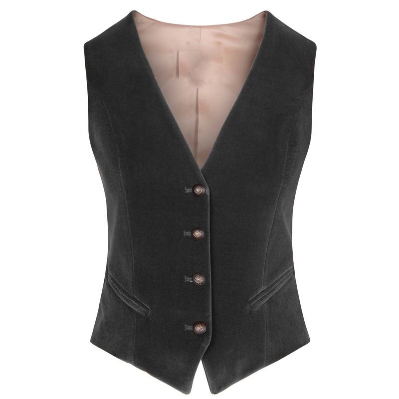 女性のベルベットベスト V ネック 4 ボタン ビジネス ス - Velvet Blazer Women のレビューと価格