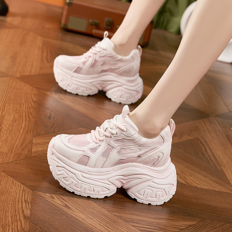 レディースファッション 厚底プラットフォームスニーカー 通気 - Sneakers Fashion Women のレビューと価格