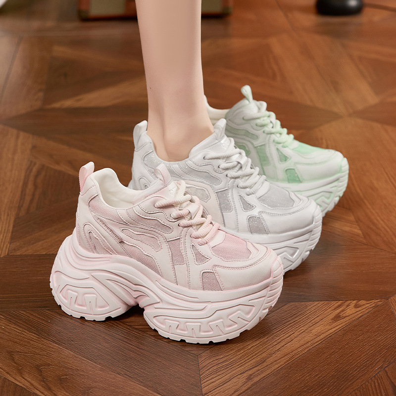 レディースファッション 厚底プラットフォームスニーカー 通気 - Sneakers Fashion Women のレビューと価格