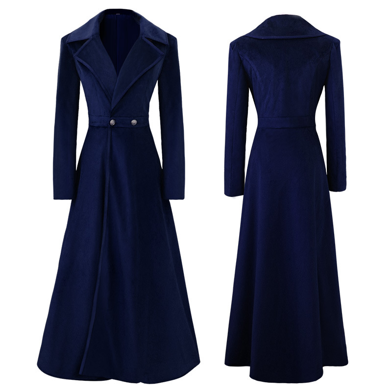 19世紀の女性用エレガントなノッチドラペルトレンチコート ベ - Velvet Blazer Women のレビューと価格