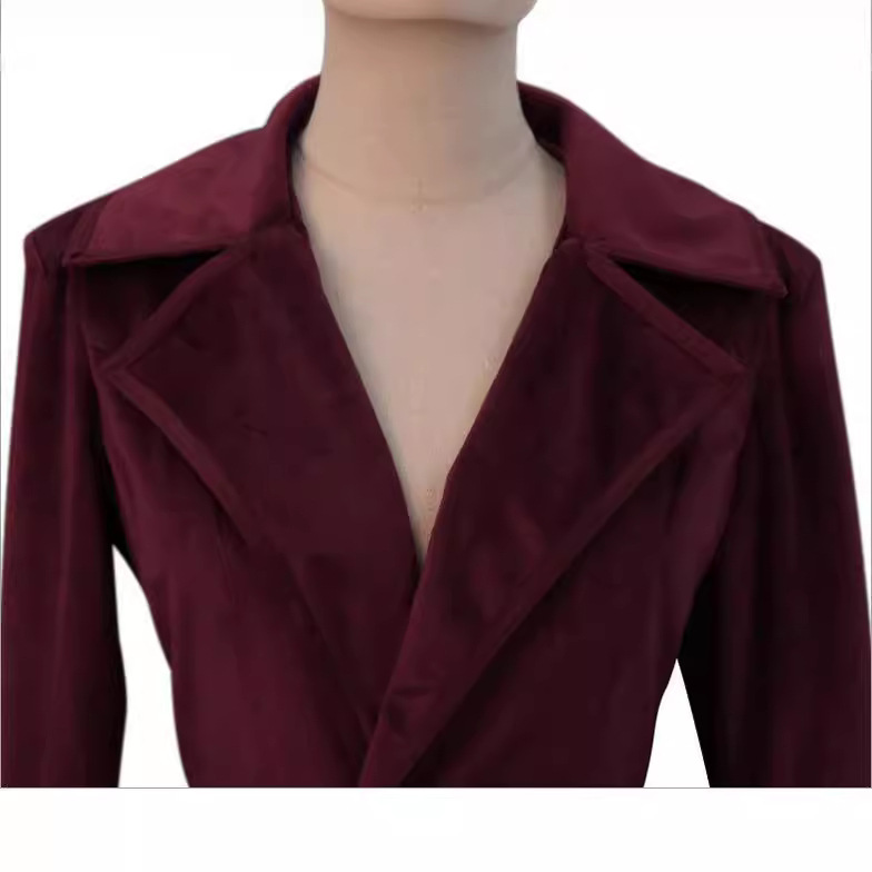 19世紀の女性用エレガントなノッチドラペルトレンチコート ベ - Velvet Blazer Women のレビューと価格
