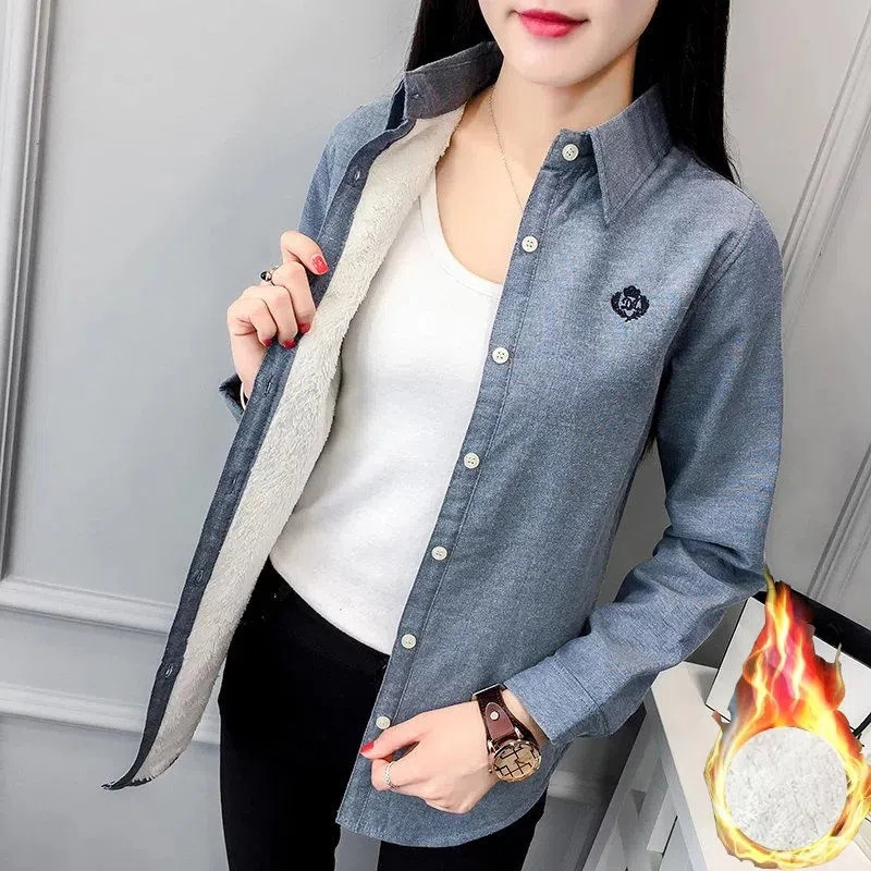 ファッションベルベット暖かいシャツレディースブラウスシャツ2 - Velvet Blazer Women のレビューと価格