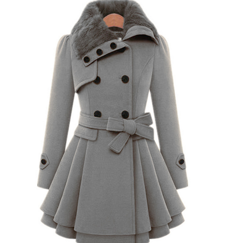 女性用ロングウールシェルパコート、ダブルブレスト、レースアッ - Sherpa Coat Women のレビューと価格